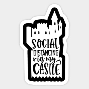 Social distancing in my castle for halloween Sticker